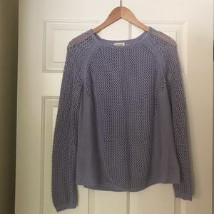 UO Silence + Noise Open Knit Lilac Sweater